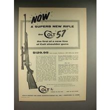 1957 Colt 57 Rifle Ad - Superb new Rifle!