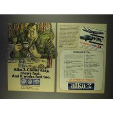 1976 Alka-2 Chewable Antacid Ad - Chews Easy