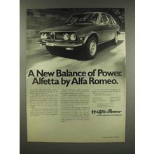 1976 Alfa Romeo Alfetta Car Ad - Balance of Power