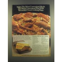 1985 Reynolds Oven Cooking Bags Ad - Chicken Rice Spice