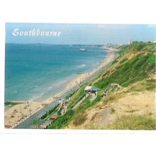 PORTMAN RAVINE AND PROMENADE, SOUTHBOURNE, Dorset.. used postcard 2002 pm =