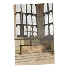 THE ALTER & CHARRED CROSS, COVENTRY CATHEDRAL. used vintage postcard 1964 pm =