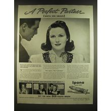 1939 Ipana Tooth Paste Ad - A perfect partner (until she smiles)