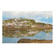 INNER HARBOUR, MEVAGISSEY. used vintage postcard 1966 postmark =