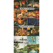 Epcot Centre Land World Of Motion Spaceship Earth 3x Postcard s