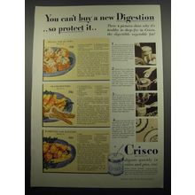 1933 Crisco Shortening Ad - recipes for Filled Bread Cups; Frankfritters