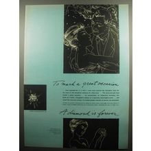 1955 De Beers Diamonds Ad - To mark a great occasion a diamond is forever