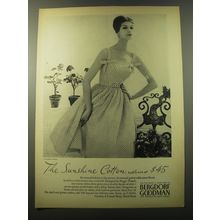 1960 Bergdorf Goodman Dress by Peggy Thayer Ad - The Sunshine Cotton