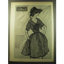 1960 B. Altman & Co Dress Ad - Summer shadow-play