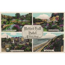 Melford Hall Hotel St Peters Head Bournemouth Old Postcard