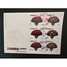 Portugal Angola Cabo Verde 2024 mixed FDC 25 Abril émission commune fleur