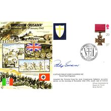 Captain Philip Gardner WW2 Operation Crusader Hand Signed FDC