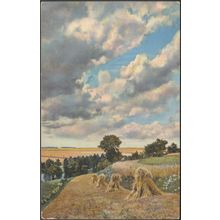Landschaft mit Kleinen Heuhaufen, 1910 - Nenke & Ostermaier AK