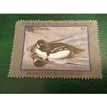 ICOLLECTZONE US Kansas 1995 Duck Habitat Very Fine NH