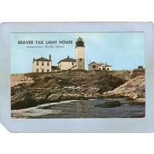 Rhode Island Jamestown Lighthouse Postcard Beaver Tail Light House~888