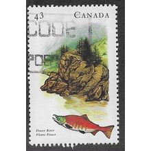 CAN 1993 43c 'RIVERS- FRASER' (3RD SERIES) FINE USED (EBID71-230)