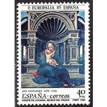 España. 1985. Mi # 2664. EUROPALIA '85. Virgin of Lovaina.
