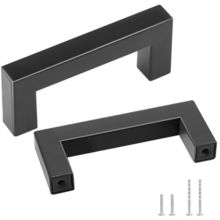 30 Pack Cabinet Pulls, 3in / 76mm Center to Center Slim Square Kitchen Cabin...