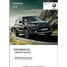 BMW X5 sDRIVE 35i xDRIVE 35i 50i 35d OWNERS MANUAL 2013 MOTOR CAR 265 PAGES ENG