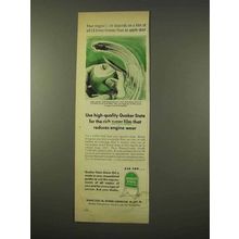 1954 Quaker State Motor Oil Ad - Rich Super Film