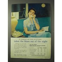 1958 Bell Telephone Ad - Takes Blues Out of the Night