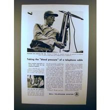 1958 Bell Telephone Ad - Taking Blood Pressure of Cable