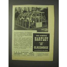 1958 Hartley 10 Glasshouse Ad - Famous