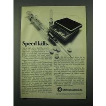 1969 Metropolitan Life Insurance Ad - Speed Kills