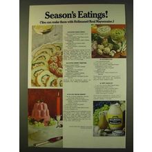 1976 Hellmann's Mayonnaise Ad - Season's Eatings!