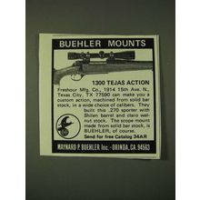 1979 Buehler Mounts Ad - BuehlerMounts 1300 Tejas Action