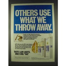 1978 L&M Cigarettes Ad - What We Throw Away