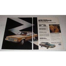 1978 Mercury Zephyr Car Ad