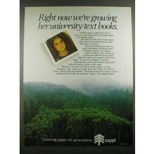 1988 Sappi Paper Ad - We're Growing Her University Text Books