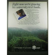 1988 Sappi Paper Ad - We're Growing His University Text Books
