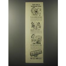 1942 Kellogg's Variety Package Cereal Ad - Pete was a bathroom tenor
