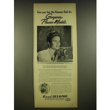 1945 Kreml Shampoo Ad - Give your hair glamour-bath like Gorgeous Powers Models