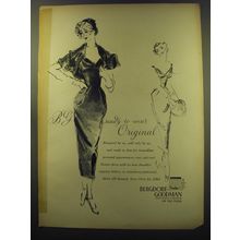 1949 Bergdorf Goodman Dress Ad - BG Ready-to-wear original