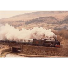 Sir Lamiel Train Crossing Leeds Liverpool Canal 1970s Photo