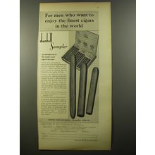 1954 Dunhill Cigars Sampler Ad - For men who want to enjoy the finest cigars