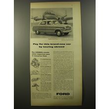 1954 Ford Consul Car Ad - Pay for this brand-new car by touring abroad