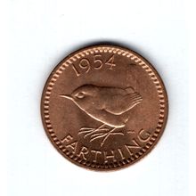 Great Britain. Elizabeth II. Farthing 1954. dy16525