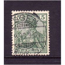 GERMANY 1899 SG54 5pf GREEN REICHSPOST FINE USED #1