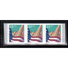 3281c 33c U.S. Flag Over City Fine MNH PNC 4444/3 PA4061