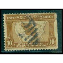 Used 327 10c Map of Louisiana Purchase Just Clears C3571