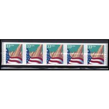 3281c 33c U.S. Flag Over City Very Fine MNH PNC 5555/5 KA9327