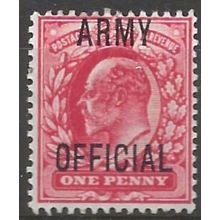 1902 O49 1d Scarlet Army Official Mounted Mint ..
