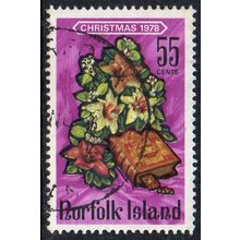 Norfolk Island 1978 Christmas - Hibiscus and Bible 55c Used