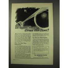 1949 Rosicrucians Ad - Unseen Powers Direct Our Lives