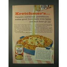 1960 Kretchmer's Wheat Germ Ad - Nature's nutritional powerhouse