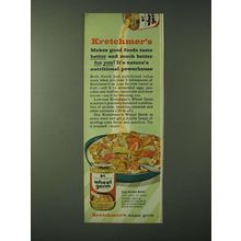 1960 Kretchmer's Wheat Germ Ad - Kretchmer's makes good foods taste better